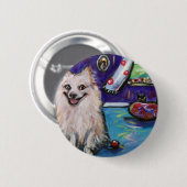 Pommeren Smile Ronde Button 5,7 Cm (Voorkant /achterkant)