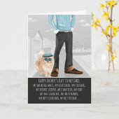 Pommeren uit de Dog-Vaderdag Kaart (Gele Bloem)