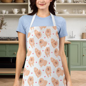 Pommeren van Cute Red en White Schort