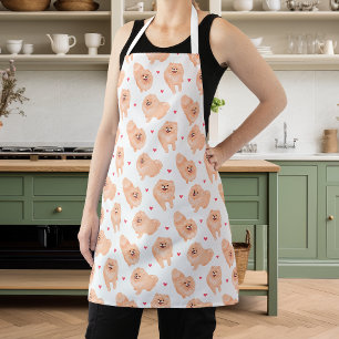 Pommeren van Cute Red en White Schort