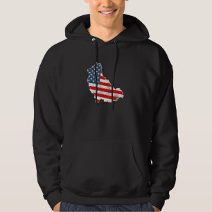 Pommerische hond Amerikaanse vlagpatriottische afd Hoodie
