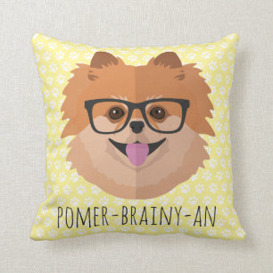 Pommerische hond bij nekglazen POMER-BRAINY-AN Kussen