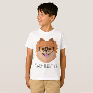 Pommerische hond bij nekglazen POMER-BRAINY-AN T-shirt