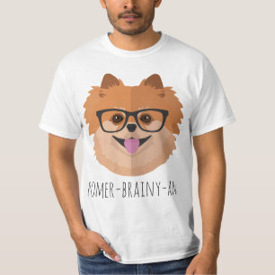 Pommerische hond bij nekglazen POMER-BRAINY-AN T-shirt