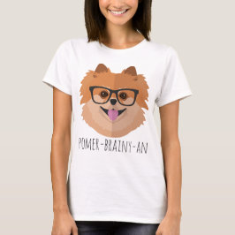 Pommerische hond bij nekglazen | POMER-BRAINY-AN T-shirt