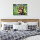 Pommerische hoofdopname canvas afdruk (Insitu (Slaapkamer))