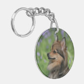 Pommerische hoofdopname sleutelhanger (Voorkant Links)