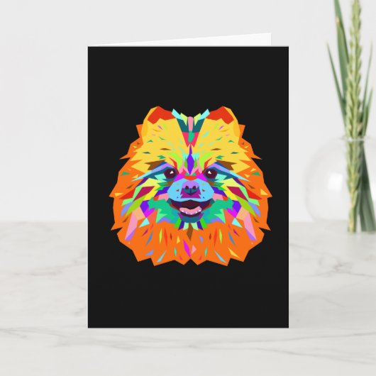 Pommerische Puppy Wpap Pop Art Kaart (Voorkant)
