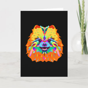 Pommerische Puppy Wpap Pop Art Kaart