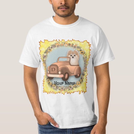 Pommerische tandwielauto t-shirt (Voorkant)