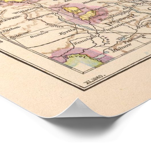 Pommern Atlas Map Poster (Hoek)