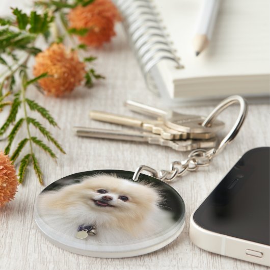 Pommern Headshot 1 Sleutelhanger (Voorkant Rechts)