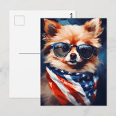 Pommerse 4e juli Onafhankelijkheidsdag Briefkaart (Voorkant / Achterkant)