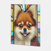 Pommerse "Glas in lood" Glas Ornament (Voorkant links)