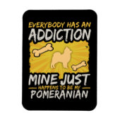 Pommerse Grappige Hond Verslaving Magneet (Verticaal)