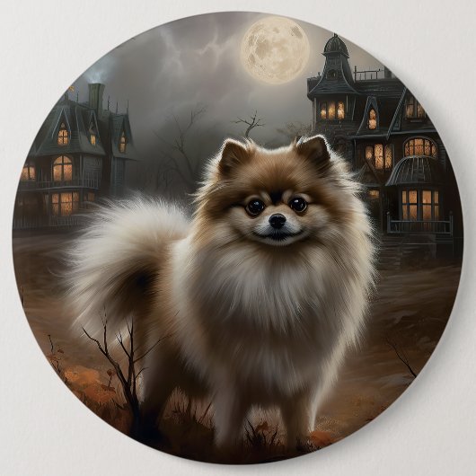 Pommerse Halloween eng Ronde Button 6,0 Cm (Voorkant)