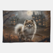 Pommerse Halloween eng Theedoek (Horizontaal)