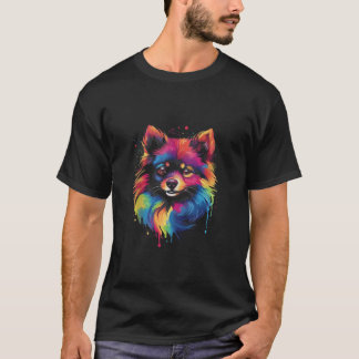 Pommerse Hond Abstract Kunst Hondenliefhebber Port T-shirt