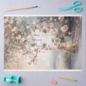 Pommerse Hond, en dromerige Floral Art Tissuepapier (Craft)