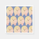 Pommerse Hond, Fluffy Pet Custom Papier Servet (Voorkant)