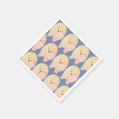 Pommerse Hond, Fluffy Pet Custom Papier Servet (Hoek)