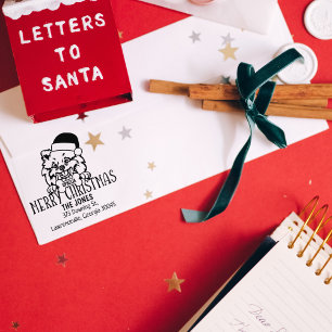 Pommerse hond Kerst retour adres Rubberstempel