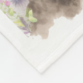 Pommerse Hond Mom Floral Fleece Deken (Hoek)