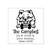 Pommerse hond, retouradres, rubberstempel (Afrduk)