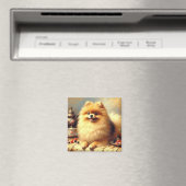 Pommerse hondenschildering Magneet (Insitu (Vaatwasser))