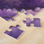 Pommerse in Lavendel veld Legpuzzel (Zijkant)