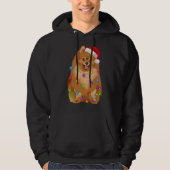 Pommerse kerstlights Xmas Hondenliefhebber Hoodie (Voorkant)
