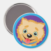 Pommerse koelkastmagneet - Gouden Magneet (Voorkant / Achterkant)