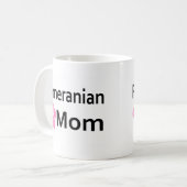 Pommerse Mam Pink Paw Print Coffee Mok Cup (Voorkant links)