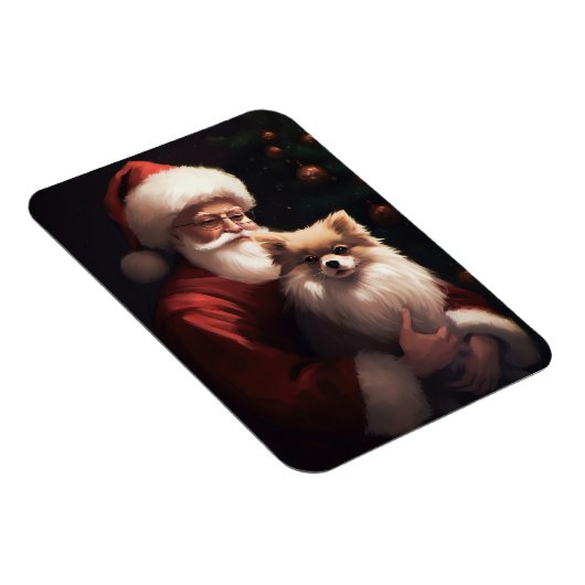 Pommerse met Sinterklaas Feestelijke Kerstmis Magneet (Rechterzijde)