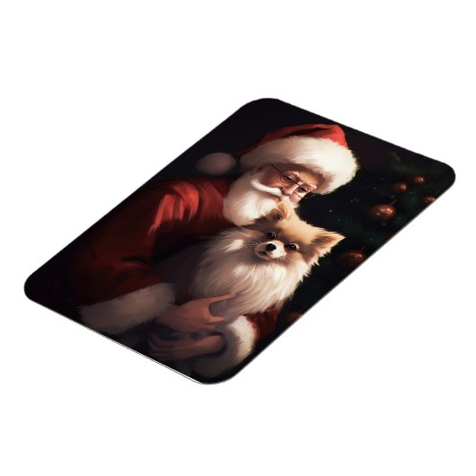 Pommerse met Sinterklaas Feestelijke Kerstmis Magneet (Linkerzijde)