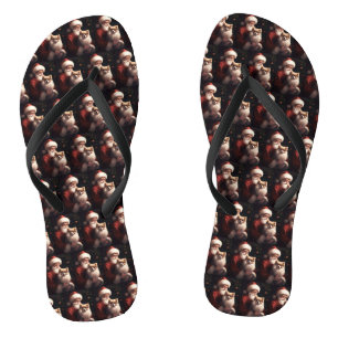 Pommerse met Sinterklaas Feestelijke Kerstmis Teenslippers