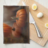 Pommerse Puppy Herfst Verrukking Pompoen Theedoek (Quarter Fold)