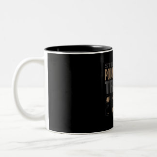 pommerse trucs tweekleurige koffiemok