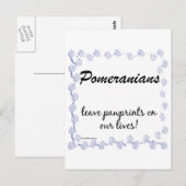 Pommerse voetafdrukken briefkaart (Voorkant / Achterkant)