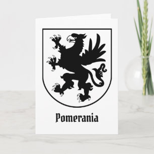 Pommerse Wapenschild Zwart en Wit Heraldisch Kaart
