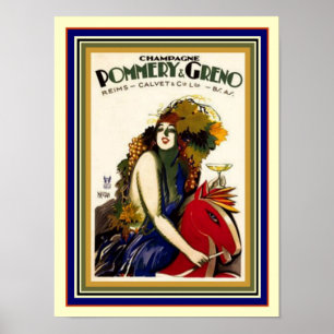 Pommery & Greno Champagne Vintage Poster 12 x 16