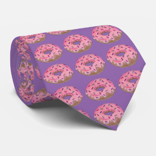 Pommes de donut rose pourpre Cravate