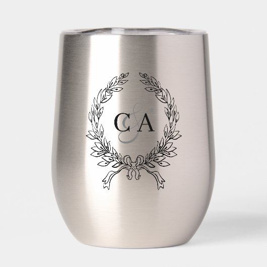 Pommes de monogramme initiales couronne (Arrière)