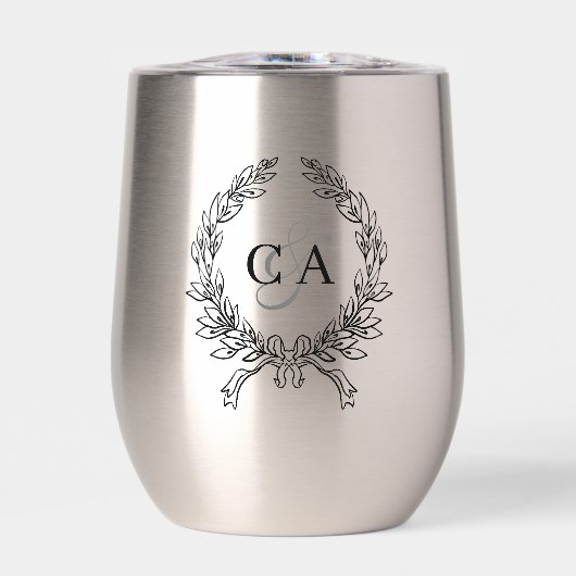 Pommes de monogramme initiales couronne (Avant)