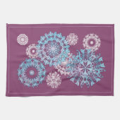 Pommes de neige violettes Serviettes de cuisine (Horizontal)