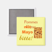 Pommes Frittas Magnet Magneet (Voorkant / Achterkant)