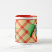 Pommes Plaid Photo Mug personnalisable (Centre)