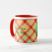 Pommes Plaid Photo Mug personnalisable (Devant gauche)