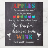 Pommes pour le étiquette bouteille de vin de l'ens (Étiquettes simples)