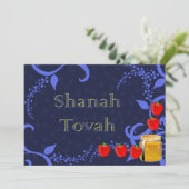 Pommes Rosh Hashanah et Carte Plat Bleue au Miel (Debout devant)